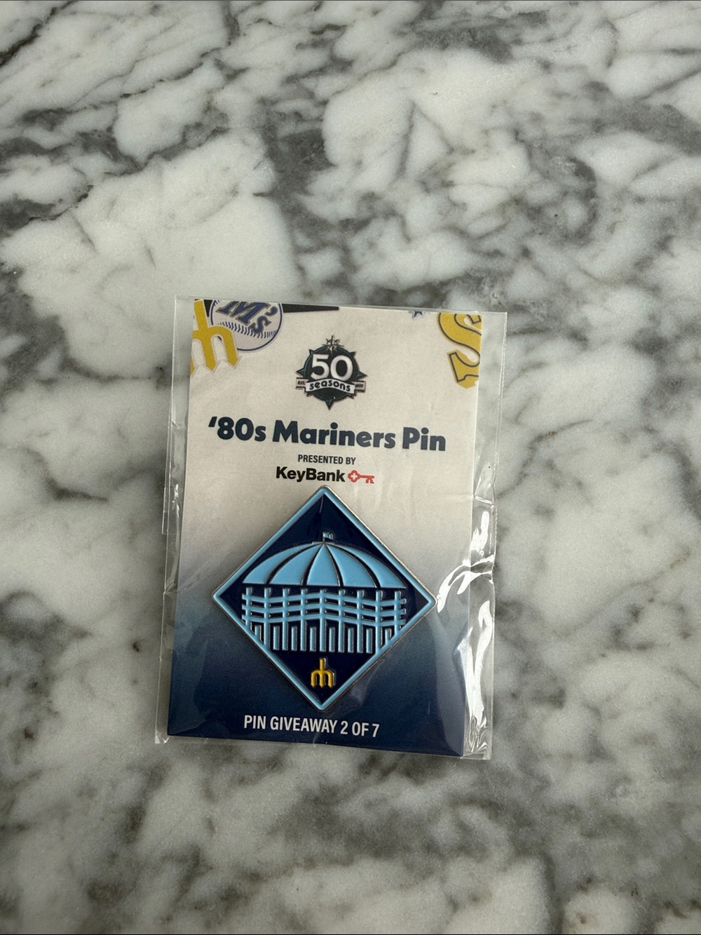 '80s Mariners Collectible Pin - Blue Dome Design